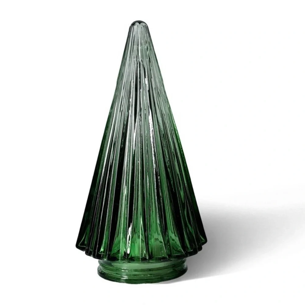 New! Glass LED Tree in Gradient Green from Target Bullseye Playground Holiday